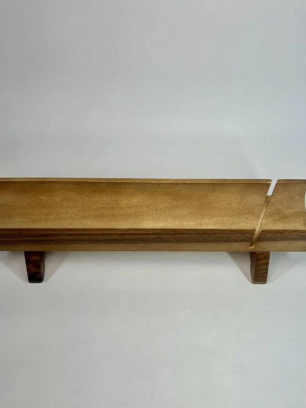 Vintage Kalmar French Baguette Bread Holder Slicing Cutting Board Teak MCM